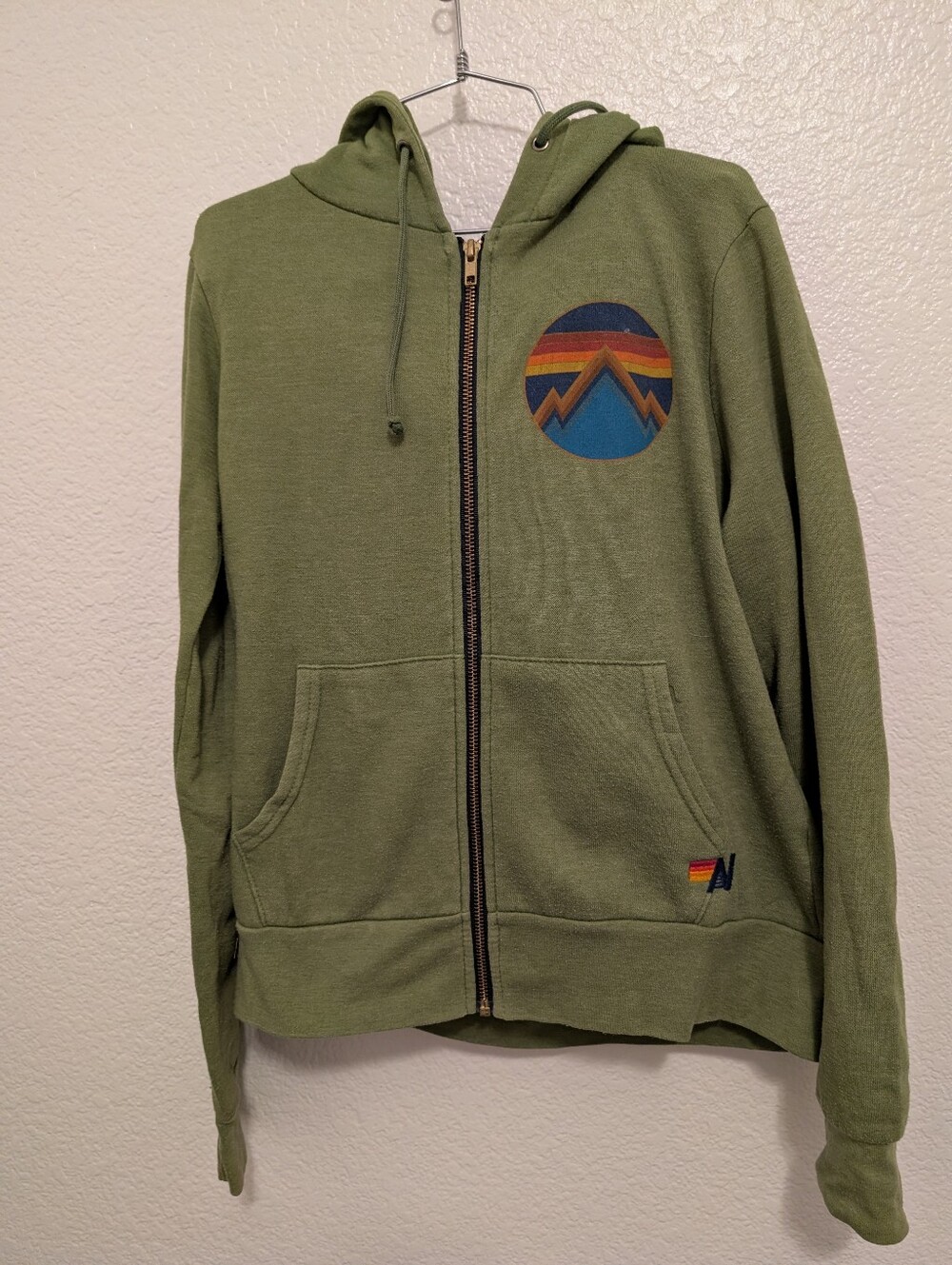 Aviator Nation All Seasons Circle Zip Hoodie Green XS